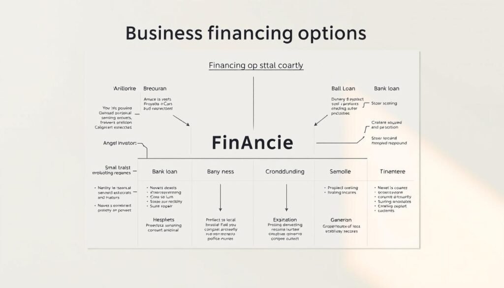 Business financing options chart